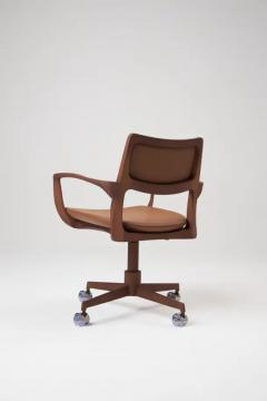  SIMONINI Modern Style Aurora office chair in solid wood upholstery back leather seat - 3844235