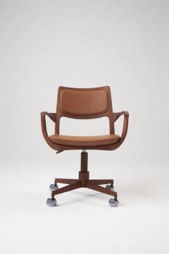  SIMONINI Modern Style Aurora office chair in solid wood upholstery back leather seat - 3844245