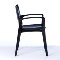  SIMONINI Post Modern style Aurora chair in sculpted black ebonized solid wood - 2680529