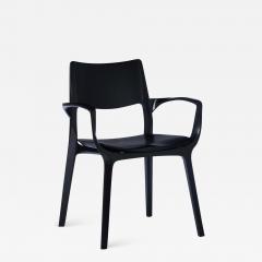  SIMONINI Post Modern style Aurora chair in sculpted black ebonized solid wood - 2759753