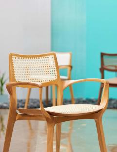  SIMONINI Post Modern style Aurora chair in solid wood with caning back and cane seat - 2680395