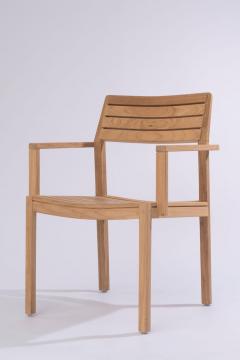  SIMONINI Solid Wood Arms Chair with Wooden Slats for the Outside Outdoor Resistant - 2450706