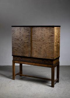  SMF Svenska M belfabriken Bodafors Stained birch cabinet - 4240215