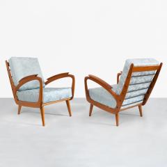  SPRIJ PAIR OF SPRIJ VLAARDINGEN MID MIDCENTRY CHERRY LOUNGE CHAIRS HOLLAND - 980098