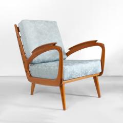  SPRIJ PAIR OF SPRIJ VLAARDINGEN MID MIDCENTRY CHERRY LOUNGE CHAIRS HOLLAND - 980101