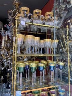  ST LOUIS 1950s St Louis Thistle Crystal Service 310 Pieces Including 44 Roemers - 4395259