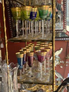  ST LOUIS 1950s St Louis Thistle Crystal Service 310 Pieces Including 44 Roemers - 4395261