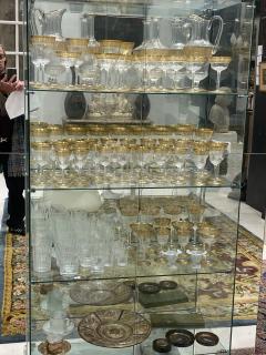  ST LOUIS 1950s St Louis Thistle Crystal Service 310 Pieces Including 44 Roemers - 4395264