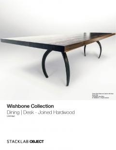  STACKLAB Wishbone Dining Joined Hardwood 10 Seats - 3273647