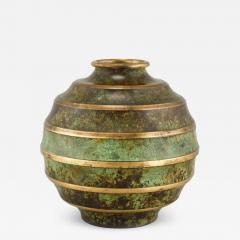  SVM Handarbete Art Deco Vase in Patinated Bronze by SVM Hanarbete - 3241123