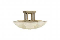  Sabino French Art Deco chandelier with 6 shades and a large centeredfrosted shade - 4272710