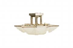  Sabino French Art Deco chandelier with 6 shades and a large centeredfrosted shade - 4272712