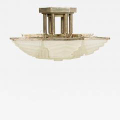 Sabino French Art Deco chandelier with 6 shades and a large centeredfrosted shade - 4279143