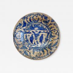  Safavid 16th Century Safavid Blue Pottery Dish - 3362051