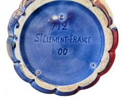  Saint Cl ment Art Deco Saint Cl ment Blue Crackle Spherical Vase Model 712 c 1930 - 4798935