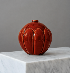  Saint Cl ment Saint Cl ment Art Deco Orange Bordeaux Vase Model 712 16cm - 4804520