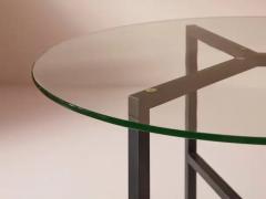  Saint Gobain A metal and glass round dining table Italy 1950s - 3510538