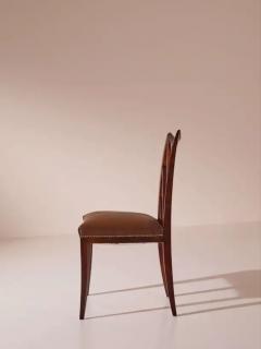  Salvati Tresoldi Salvati and Tresoldi set of 12 walnut and leather dining chairs Italy 1950s - 4013038