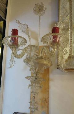  Salviati 1940s Pair of Murano Sconces attributed to Salviati - 2336349