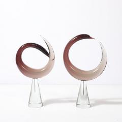  Salviati Mid Century Hand Blown Spiraled Murano Glass Bird Sculptures signed Salviati - 4304558