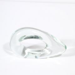  Salviati Mid Century Organic Handblown Transparent Murano Glass Sculpture signed Salviati - 3599993