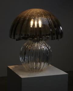  Salviati Murano Bubble Glass Mushroom Table Lamp 1970s - 4500241