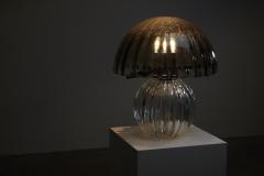  Salviati Murano Bubble Glass Mushroom Table Lamp 1970s - 4500242