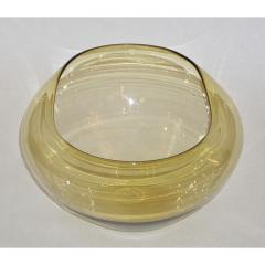  Salviati Salviati 1970s Italian Vintage Organic Amber Gold Murano Art Glass Bowl - 924045
