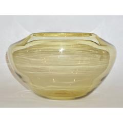  Salviati Salviati 1970s Italian Vintage Organic Amber Gold Murano Art Glass Bowl - 924049