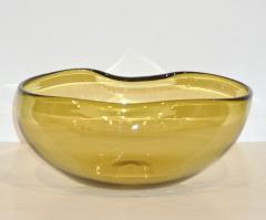  Salviati Salviati Italian Vintage Organic Amber Gold Murano Art Glass Bowl 1970s - 1207938