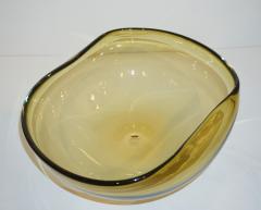  Salviati Salviati Italian Vintage Organic Amber Gold Murano Art Glass Bowl 1970s - 1207944