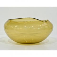  Salviati Salviati Italian Vintage Organic Amber Gold Murano Art Glass Bowl 1970s - 1214768