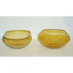  Salviati Salviati Italian Vintage Organic Amber Gold Murano Art Glass Bowl 1970s - 1214773