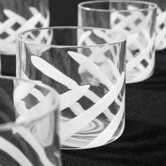  Salviati Salviati Set of 12 Cut and Frosted Glasses with Decorative Motifs - 3153419