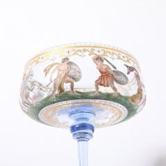  Salviati Set of 12 Hand Blown Painted Murano Art Glass Champagne Saucers by Salviati - 4377100