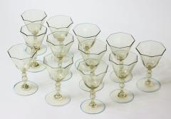  Salviati Set of 12 Venetian Wine Glasses by Salviati 1930 Italy - 2614068