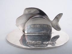  Sampson Mordan Co English Edwardian Sterling Silver Figural Fish Place Card Holders 1908 - 4424491