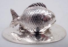  Sampson Mordan Co English Edwardian Sterling Silver Figural Fish Place Card Holders 1908 - 4424492