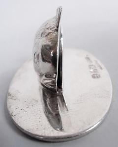  Sampson Mordan Co English Edwardian Sterling Silver Figural Fish Place Card Holders 1908 - 4424495
