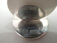  Sampson Mordan Co Set of 4 English Sterling Silver Enamel Fox Place Card Menu Holders - 3753987