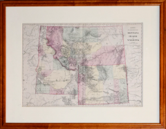  Samuel Augustus Mitchell Jr SAMUEL AUGUSTUS MITCHELL JR COUNTY AND TOWNSHIP MAP MONTANA IDAHO AND WYOMING - 3071852