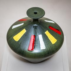  San Polo Green Ceramic Vase by San Polo Venice Italy 1960s - 4547862