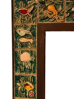  San Polo MID CENTURY ITALIAN CERAMIC SEA CREATURES MIRROR - 4607704