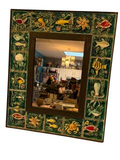  San Polo MID CENTURY ITALIAN CERAMIC SEA CREATURES MIRROR - 4607705