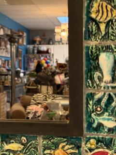  San Polo MID CENTURY ITALIAN CERAMIC SEA CREATURES MIRROR - 4607710