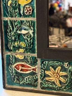  San Polo MID CENTURY ITALIAN CERAMIC SEA CREATURES MIRROR - 4607711