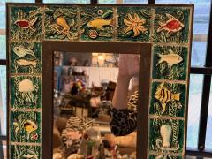  San Polo MID CENTURY ITALIAN CERAMIC SEA CREATURES MIRROR - 4607712