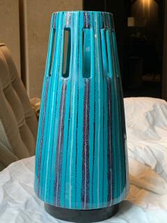  San Polo Turquoise Ceramic Vase By San Polo Venice Early 1950s - 1939680