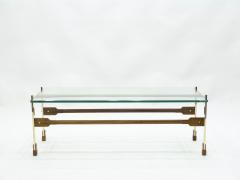  Santambrogio De Berti Rare Italian Santambrogio De Berti brass rosewood Coffee Table 1960s - 1565141