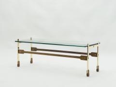  Santambrogio De Berti Rare Italian Santambrogio De Berti brass rosewood Coffee Table 1960s - 1565142